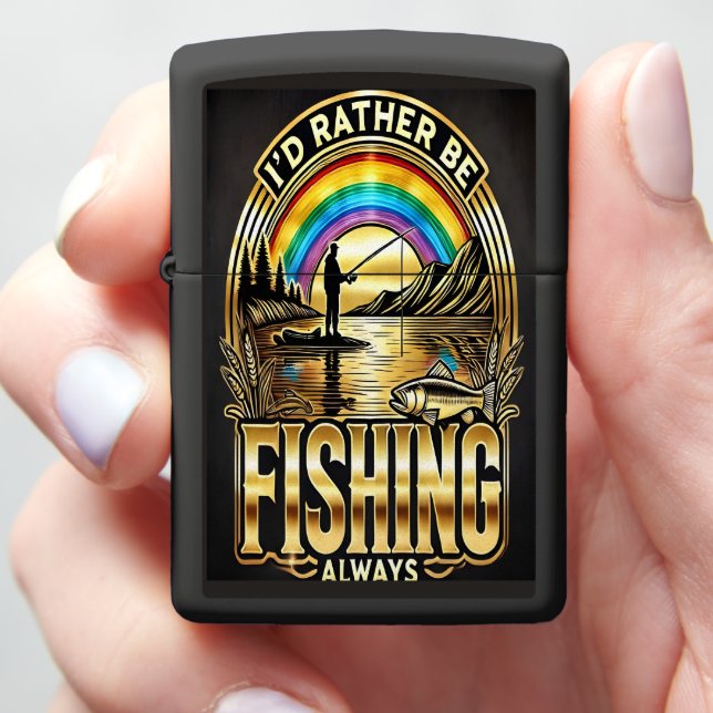 Twilight Rods and Calm Waters Zippo Lighter (In Hand)