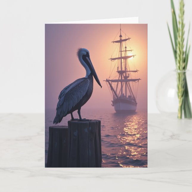 Twilight Sailing Fathers Day Card (Front)