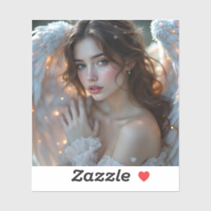 Twilight Seraph – Glowing Angel of Evening Light Sticker