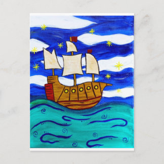Twilight Ship Postcard