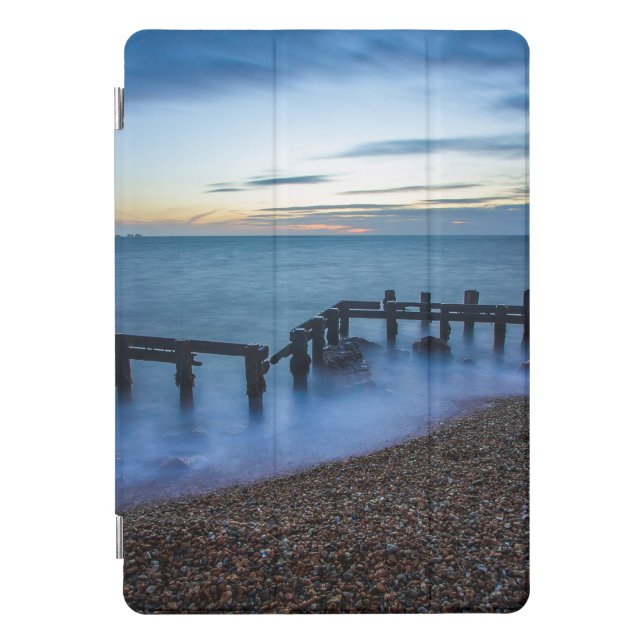 Twilight Sky Over Shoreline and Breakwaters iPad Pro Cover (Front)