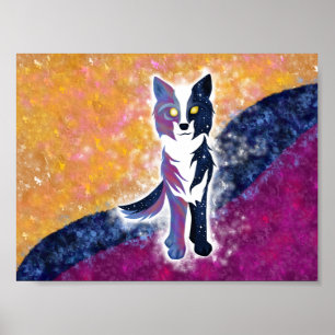 Twilight Sky Wolf Poster
