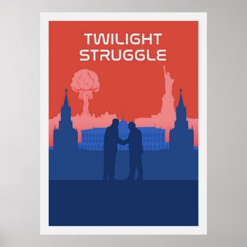 Twilight Struggle  Board Game Minimalist Travel  Poster