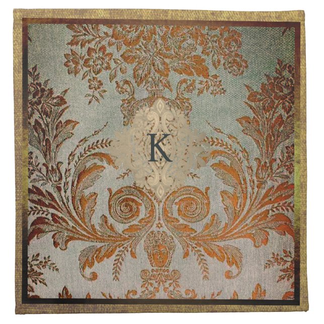 Twilight Sunset Brocade Cloth Napkins (Front)