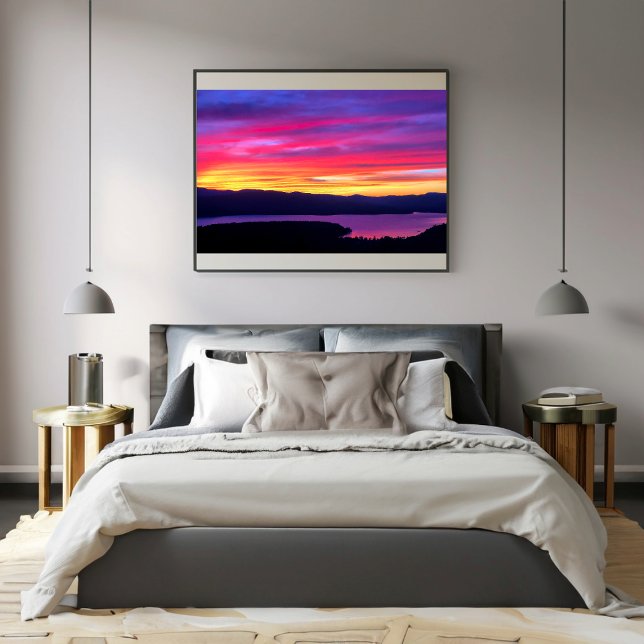 Twilight Symphony: Painted Sky over Newfound Lake Metal Print (Creator Uploaded)