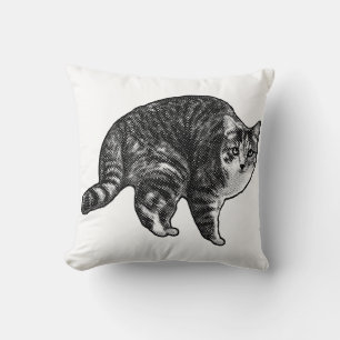 Twilight Tabby Watch Throw Pillow