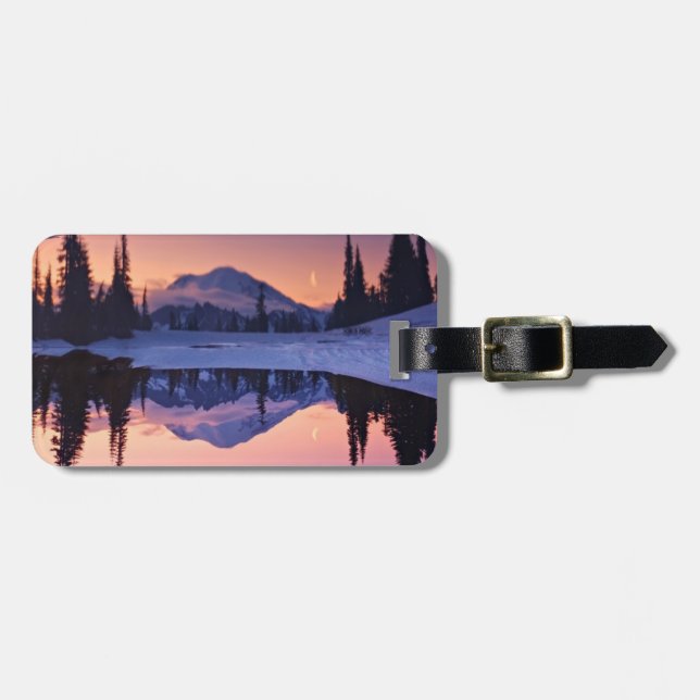 Twilight, Tarn and Crescent Moon Luggage Tag (Front Horizontal)