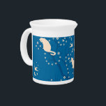Twilight Tomcat Pitcher<br><div class="desc">Pitcher with playful cat design.</div>