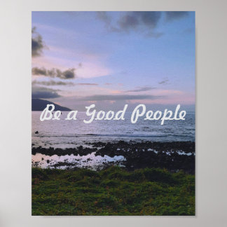 Twilight Tranquility by the Shore Poster