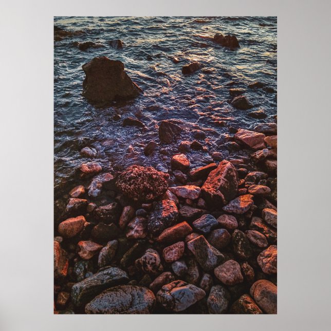 Twilight Treasures: Rocky Beachscape  Poster (Front)
