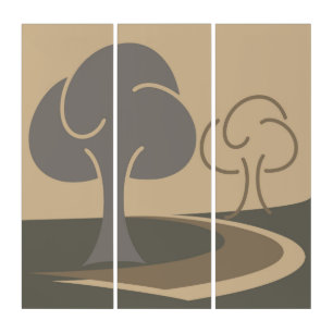 Twilight trees triptych