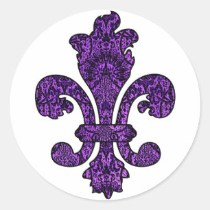 Twilight Violet Goth Classic Round Sticker