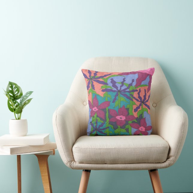 Twilight Violet Throw Pillow (Chair)