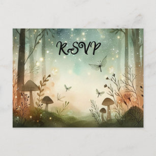 Twilight Whispers of the Woodland Invitation Postcard