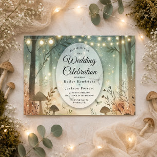 Twilight Whispers of the Woodland Wedding Invitation