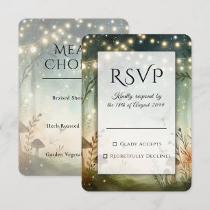 Twilight Whispers of the Woodland Wedding RSVP Card
