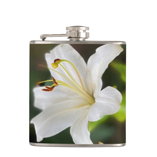 Twilight white lily flask (Front)