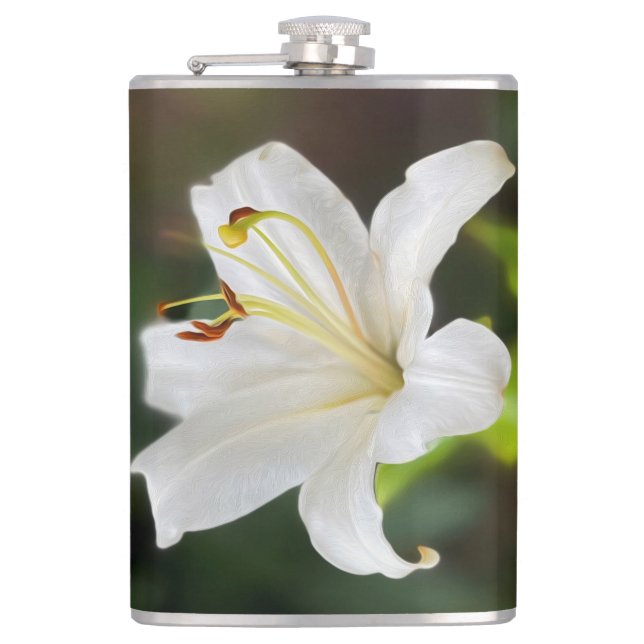 Twilight white lily flask (Front)
