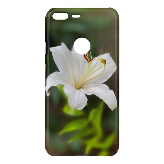 Twilight white lily uncommon google pixel XL case (Back)