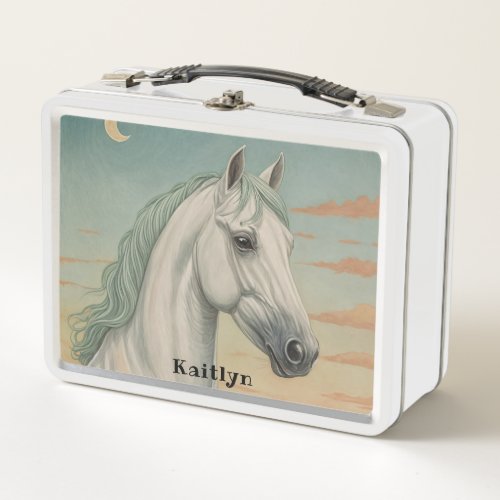 Twilights White Horse Metal Lunch Box