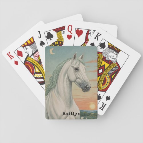 Twilights White Horse Playing Cards