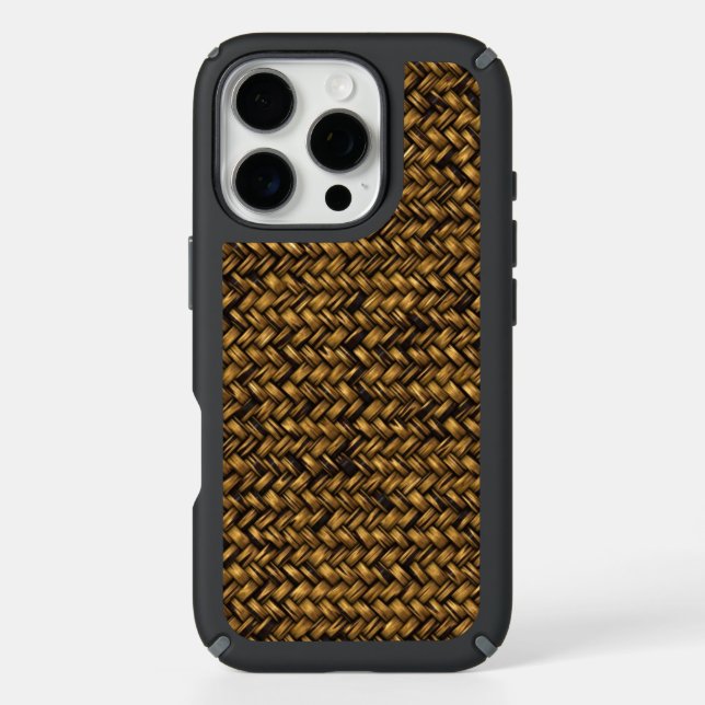 Twill Natural Fiber Pattern Speck iPhone Case (Front)
