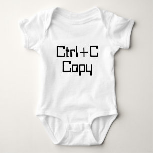 Twin 1 Ctrl+C Copy Nerd Geek Baby Bodysuit
