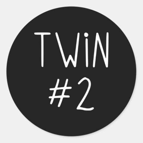 Twin 1 Twin 2 Classic Round Sticker
