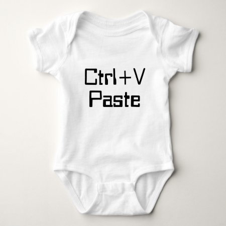 Twin 2 Ctrl V Paste Nerd Geek Baby Bodysuit