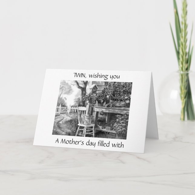 **TWIN** a MOTHER'S DAY FILLED WITH JOY IS MY WISH Card (Front)