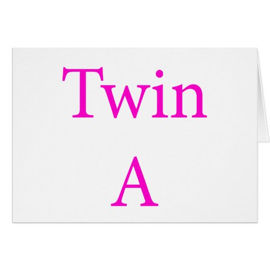 Twin A Pink Cards (Front Horizontal)