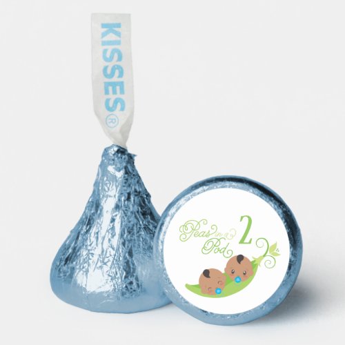 twin African American twins baby shower pea pod Hersheys Kisses