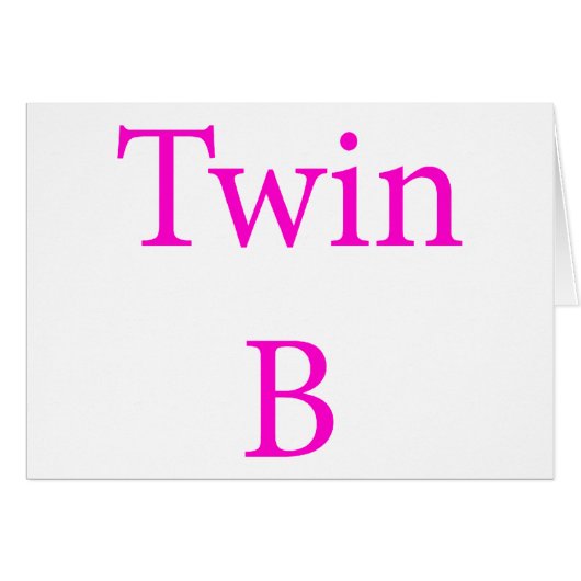 Twin B Pink Cards (Front Horizontal)