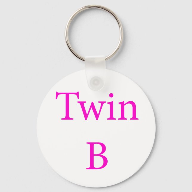 Twin B Pink Keychain (Front)