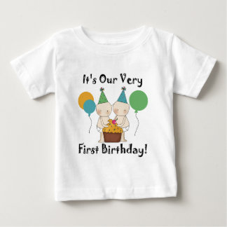 Twin Babies 1st Birthday Tshirts and Gifts