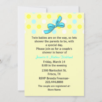 Twin Babies Couple's Baby Shower Invitation