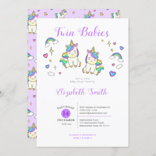 Zazzle unicorn best sale baby shower invitations