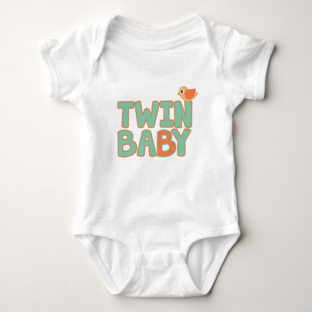 Twin Baby "B" Baby Bodysuit (Front)
