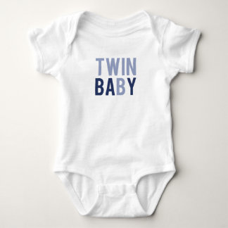 Twin Baby B Blue Bodysuit