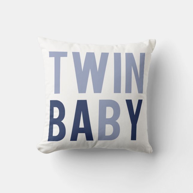 Twin Baby B Pillow Blue (Front)