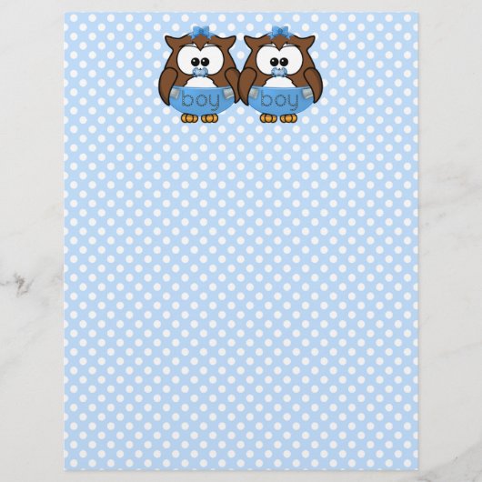twin baby boy owl (Front)