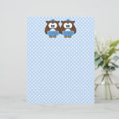 twin baby boy owl (Standing Front)