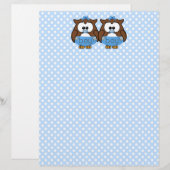 twin baby boy owl (Front/Back)