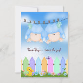 Twin Baby Boy Shower Invitation (Front)