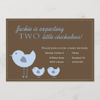 Twin Baby Boys Baby Shower Invitations