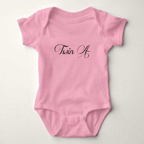 Twin Baby Clothing Pink Tutu Twin A Bodysuit