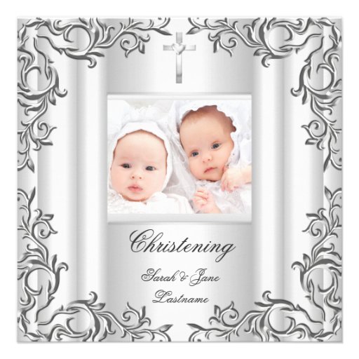 Twin Boys Christening Invitations 10