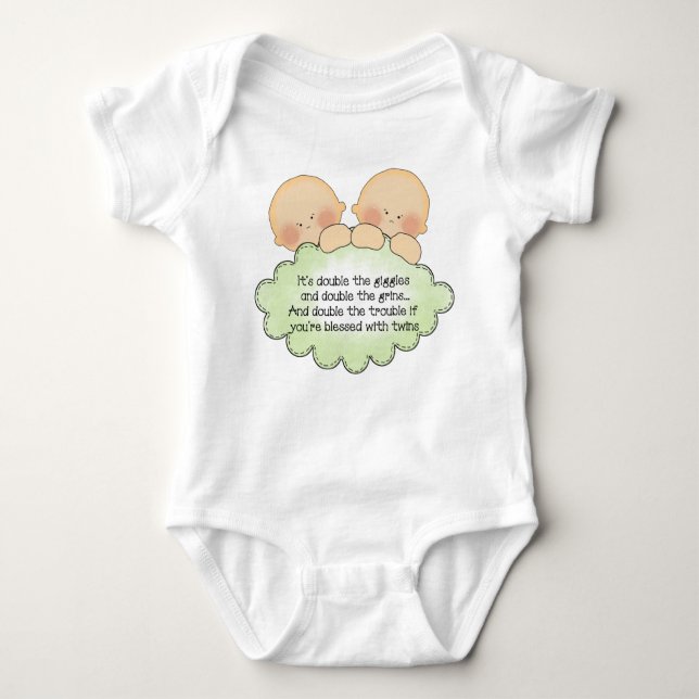 Twin baby girl tutu bodysuit (Front)
