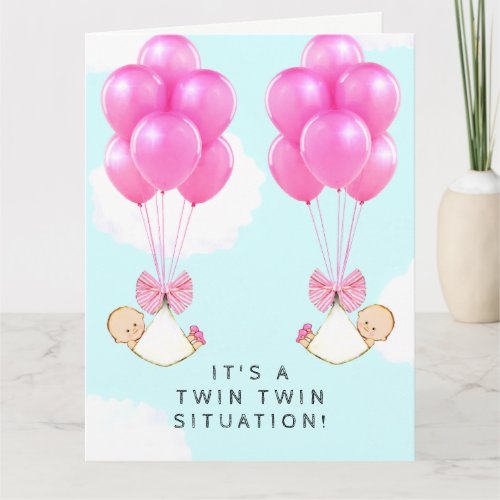 Twin Baby Girls Card