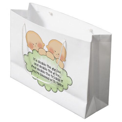 Twin baby poem fun gift bag